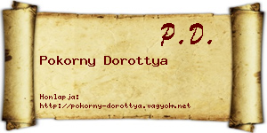 Pokorny Dorottya névjegykártya